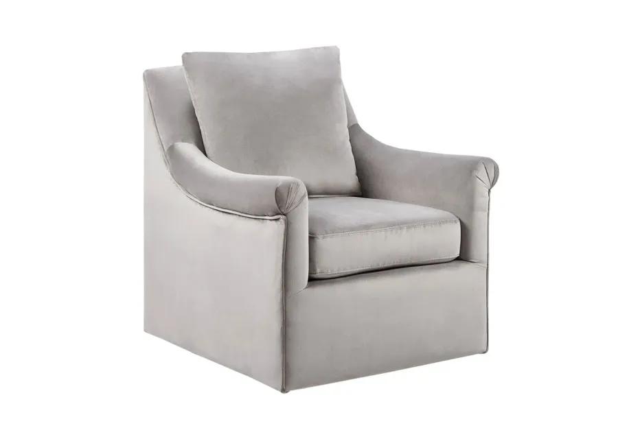 Deanna Swivel Chair in Grey