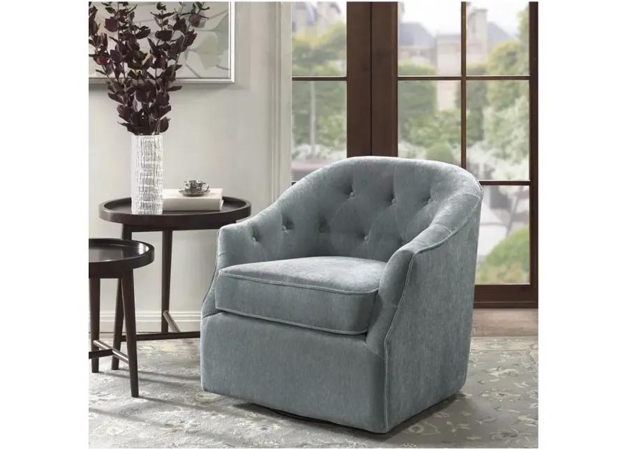 Calvin Swivel Chair in Light Blue