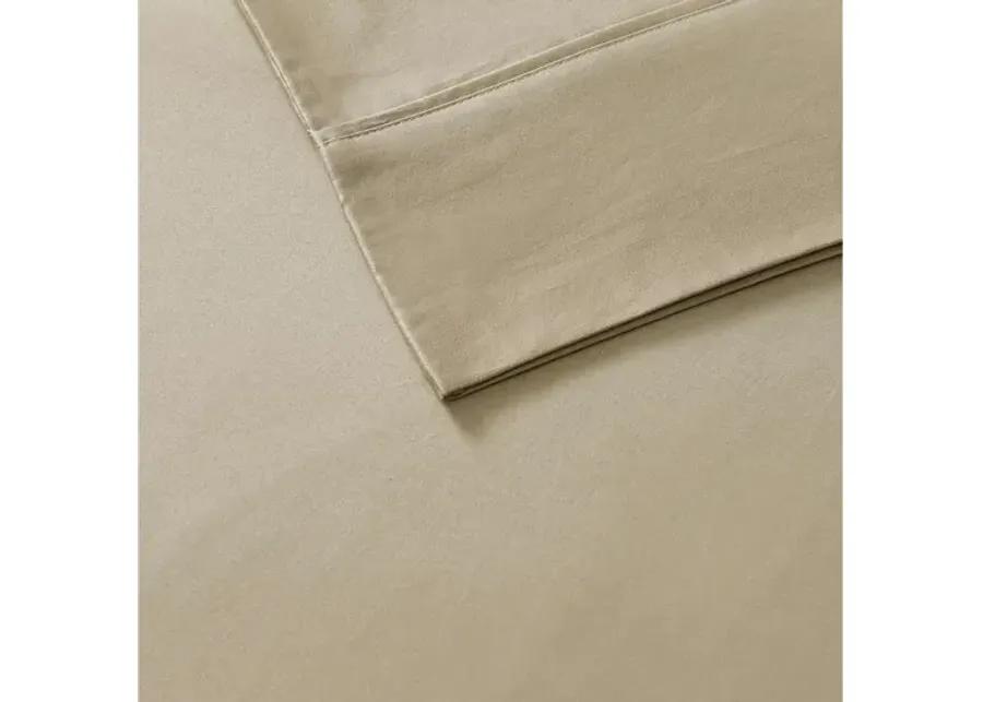 800 Thread Count Cotton Rich Sateen Queen Sheet Set in Khaki