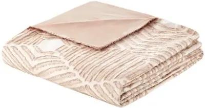 Ellipse Cotton Jacquard Full/Queen Duvet Cover Set in Blush