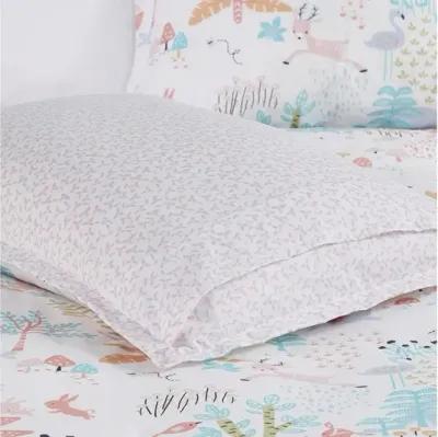 Iris Woodland Animals Cotton Reversible Full Comforter Set