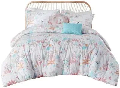 Iris Woodland Animals Cotton Reversible Full Comforter Set