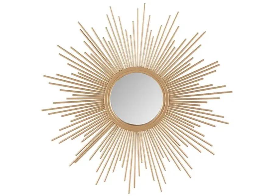 Fiore Small Sunburst Gold Mirror