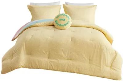 Rory Rainbow Sunburst Reversible Cotton Twin Comforter Set