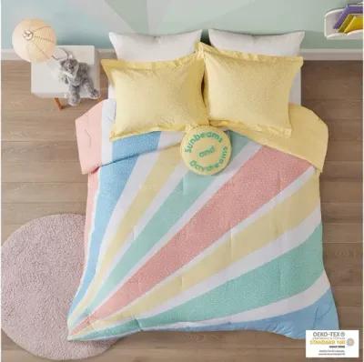 Rory Rainbow Sunburst Reversible Cotton Twin Comforter Set