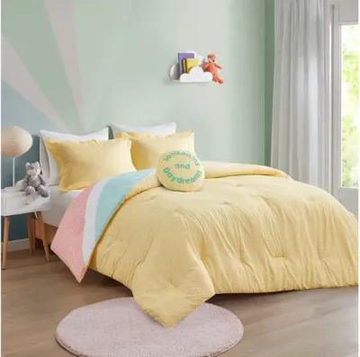 Rory Rainbow Sunburst Reversible Cotton Twin Comforter Set