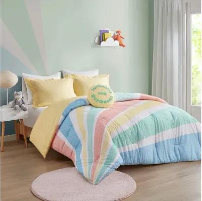 Rory Rainbow Sunburst Reversible Cotton Full Comforter Set