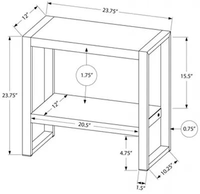 Accent Table - Black Reclaimed Wood-Look / Black Metal