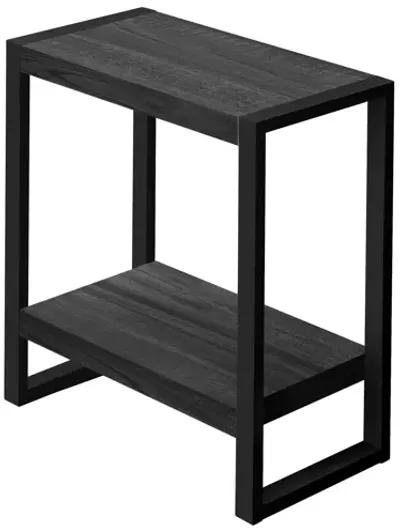 Accent Table - Black Reclaimed Wood-Look / Black Metal