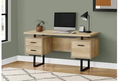 Natural 60" Computer Desk