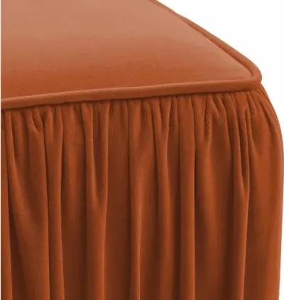 Morgan Cognac Pleated Ottoman