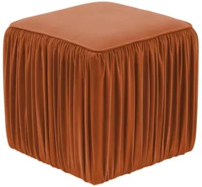 Morgan Cognac Pleated Ottoman