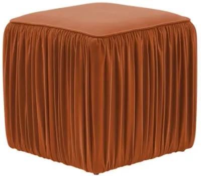 Morgan Cognac Pleated Ottoman