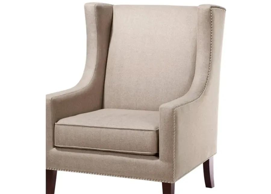 Barton Taupe Wing Chair
