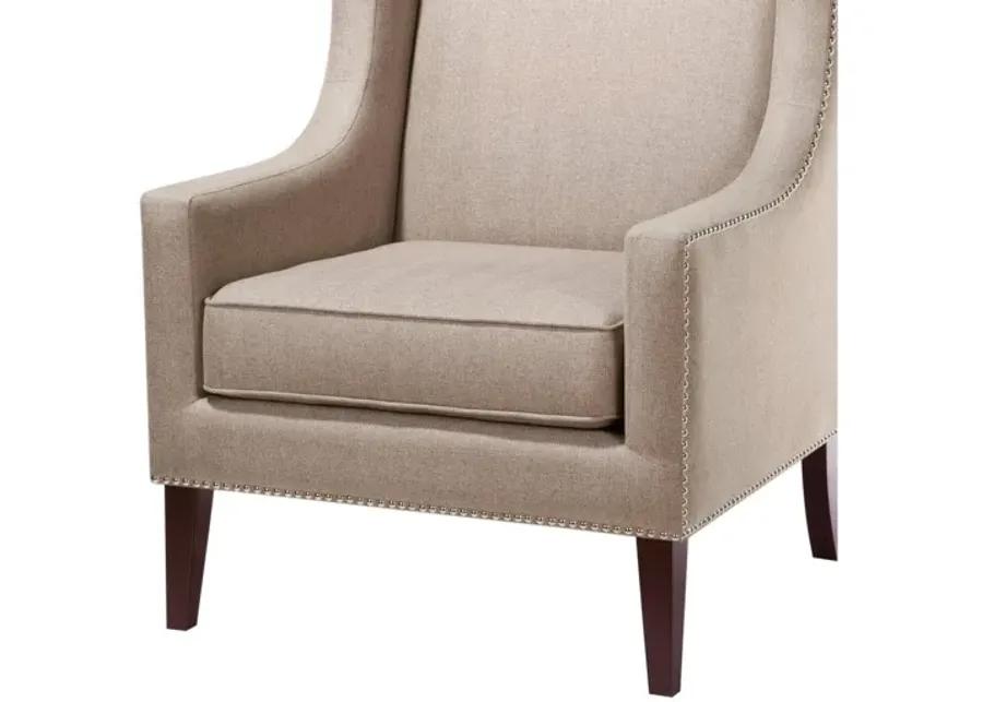 Barton Taupe Wing Chair