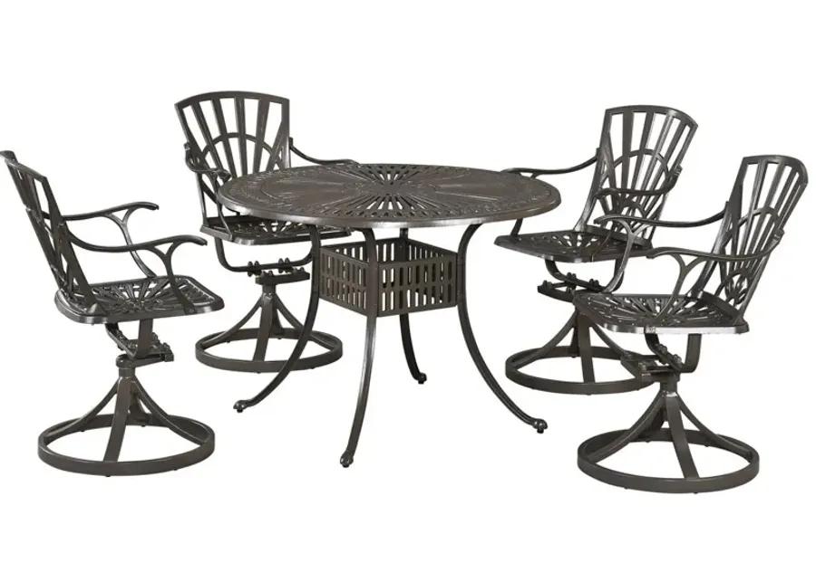 Largo Dining Set with Swivel Chairs by homestyles