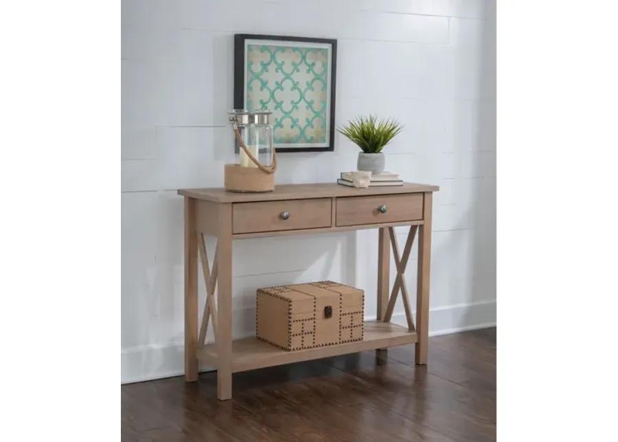 Dover Driftwood Console Table 2 Drawers