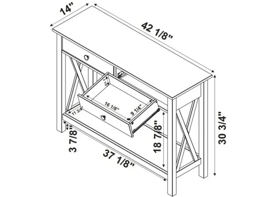 Dover Driftwood Console Table 2 Drawers