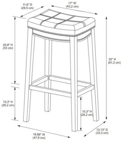 Claridge Gray Counter Stool