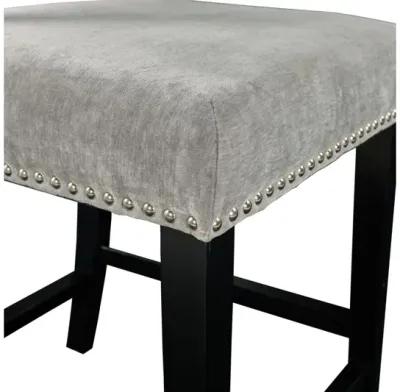 Corey Dark Grey Velvet Counter Stool