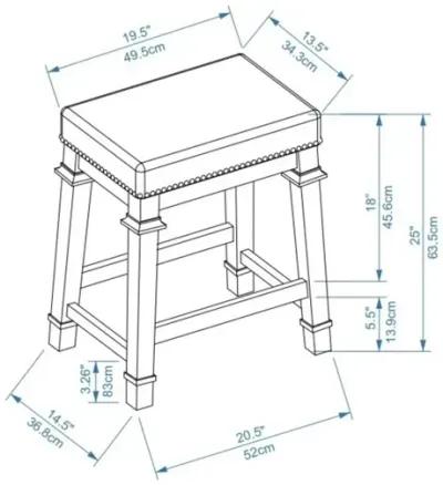 Kennedy Black Tweed Counter Stool