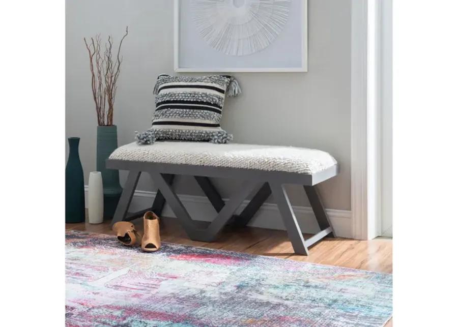 Benicio Grey Upholstered Bench