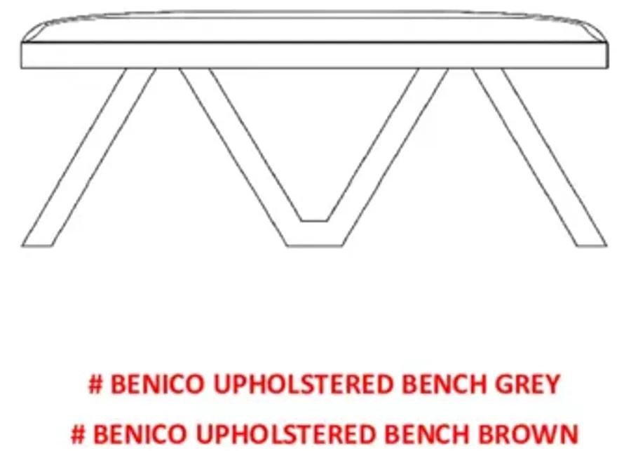 Benicio Grey Upholstered Bench