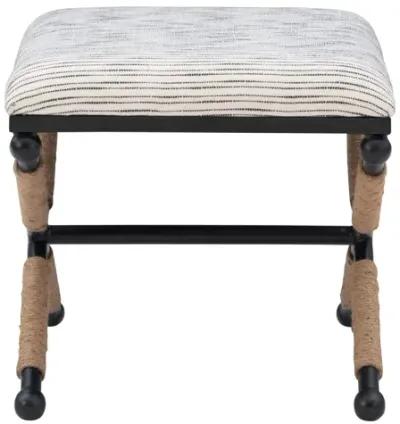 Campaign Striped Accent Stool