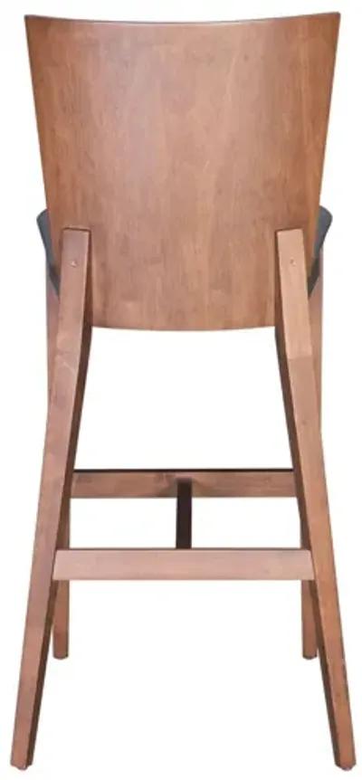 Ambrose Bar Chair (Set of 2) Walnut & Gray