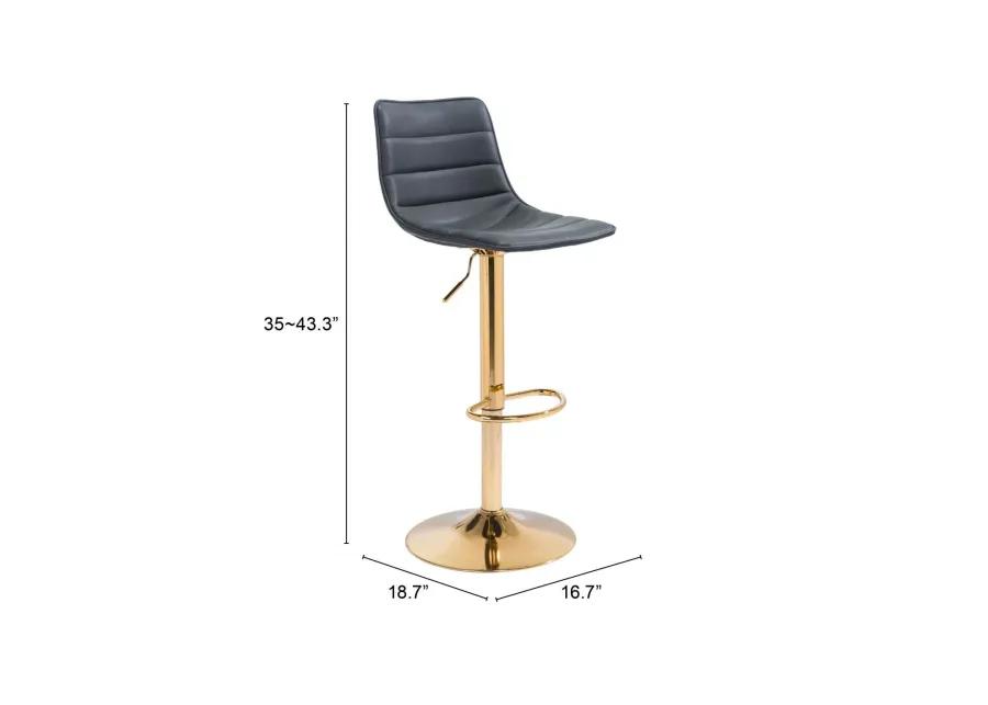 Prima Bar Chair Black & Gold