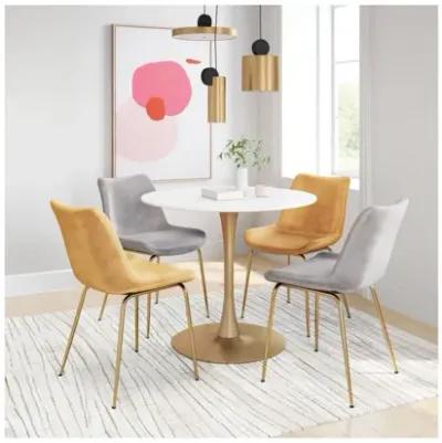 Opus Dining Table White & Gold