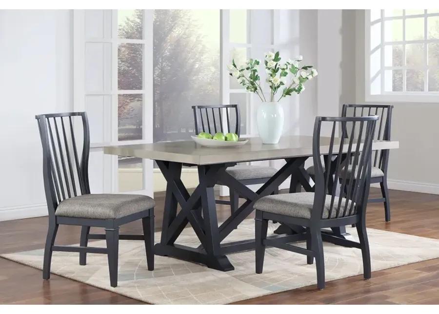 Haven Grey Dining Table + 4 Chairs