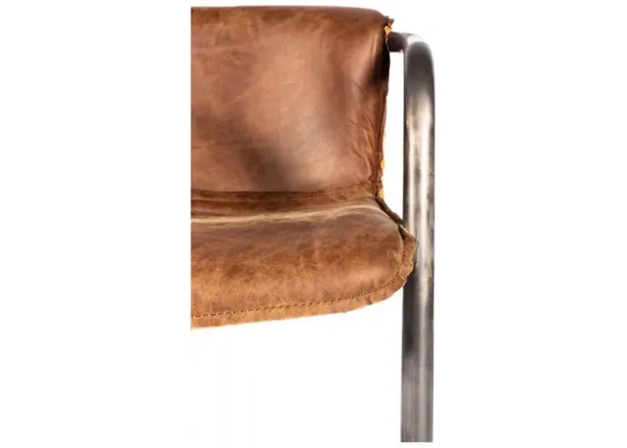 Benedict Dining Chair Grazed Brown Leather, Set of 2