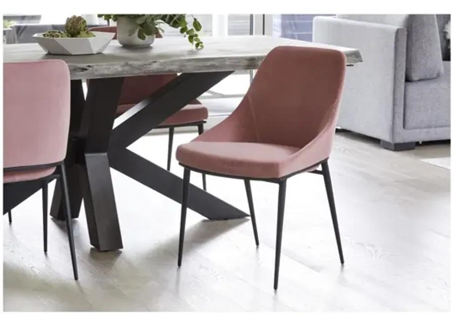 Sedona Dining Chair Pink Velvet, Set of 2