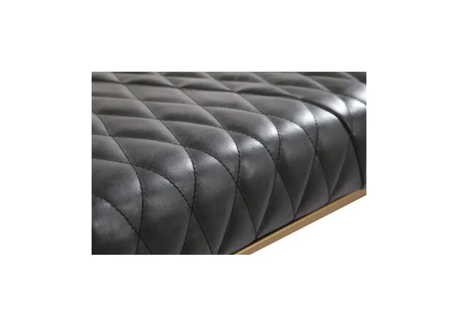 Teatro Bench Onyx Black Leather