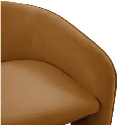 Marla Cognac Velvet Accent Chair