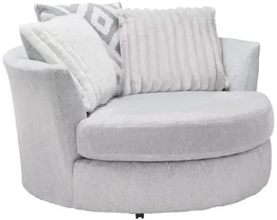 Chloe Silver Swivel Pod Chair