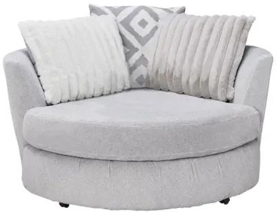 Chloe Silver Swivel Pod Chair