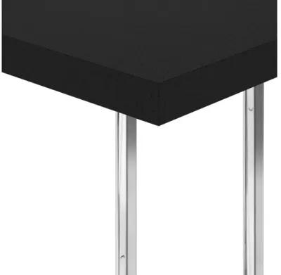 Black Chrome Metal Accent Table