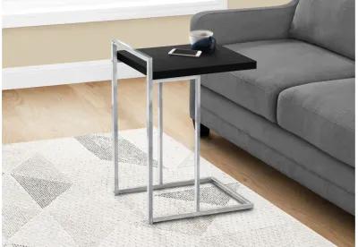 Black Chrome Metal Accent Table