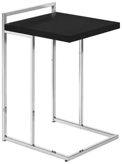 Black Chrome Metal Accent Table