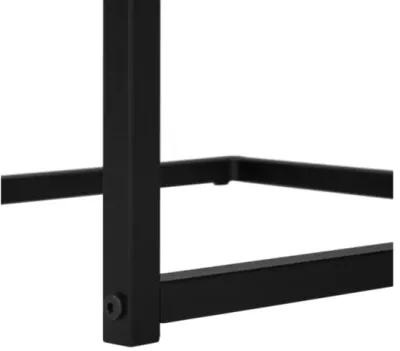 Espresso Black Metal Accent Table