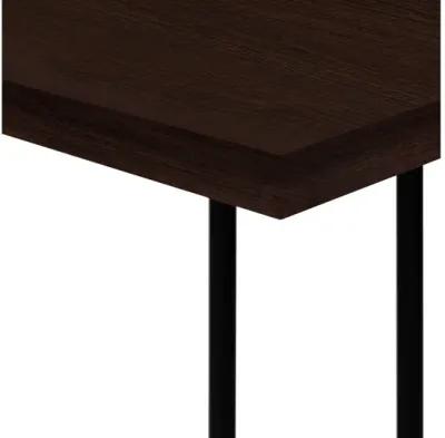 Espresso Black Metal Accent Table