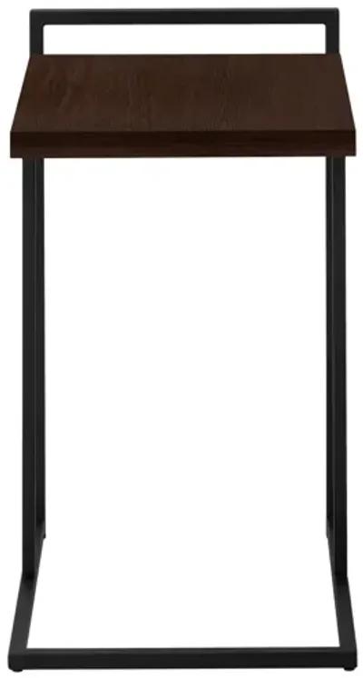 Espresso Black Metal Accent Table