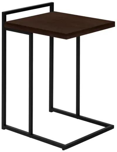 Espresso Black Metal Accent Table