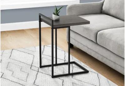 Grey Black Metal Accent Table