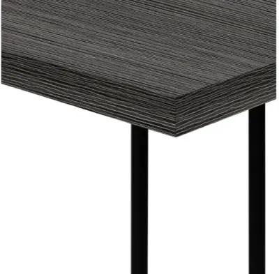 Grey Black Metal Accent Table