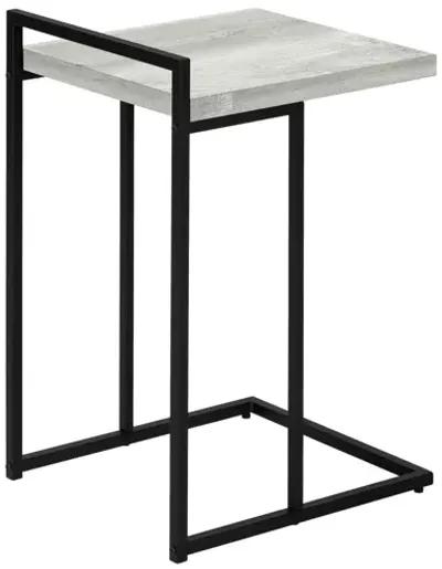 Grey Reclaimed Wood & Black Metal Accent Table