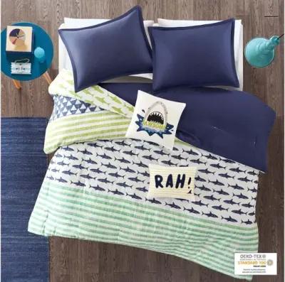 Finn Shark 5-Piece Full Comforter Set