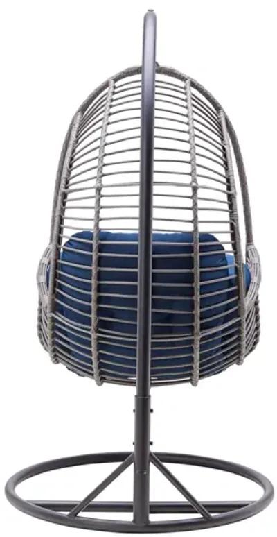 Hanging Basket Navy Patio Egg Chair